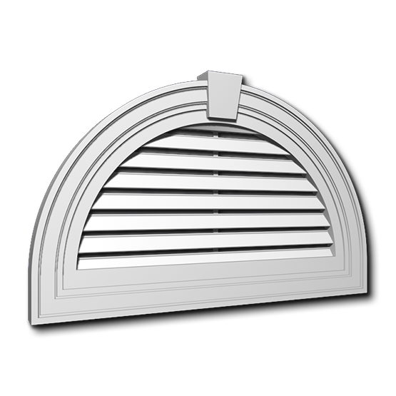 DEMI-RONDE VENTILLEE 29 3/4" X 18 3/4"