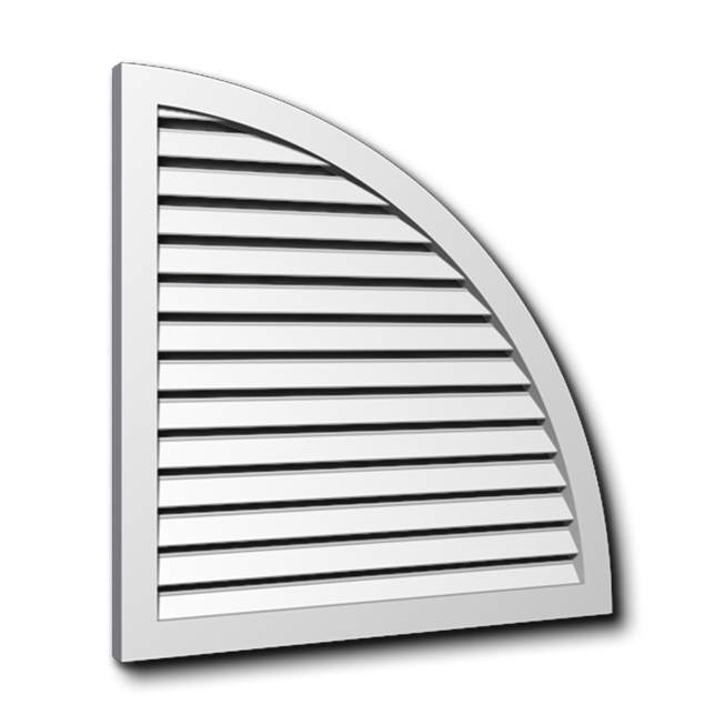 1/4 LOUVRE 23 1/2" X 23 1/2" DROIT VENT.